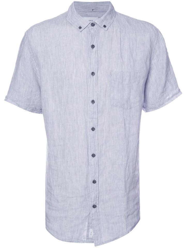Onia - Jack Striped Shirt - Men - Linen/flax - Xl, White, Linen/flax