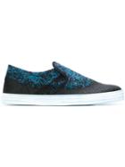 Hogan Rebel Snakeskin Effect Sneakers, Men's, Size: 8.5, Black, Rubber/leather
