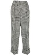 Maison Flaneur Houndstooth Trousers - Black