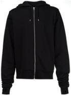 Hood By Air Embroidered Hood Zipped Hoodie, Adult Unisex, Size: Large, Black, Cotton