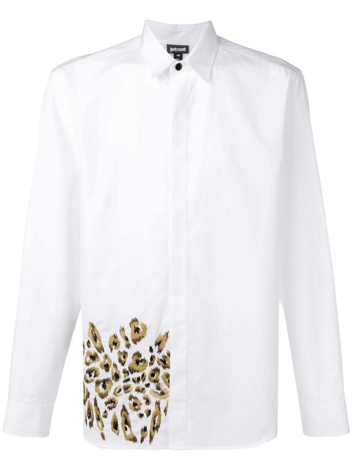 Just Cavalli Embroidered Fitted Shirt - White