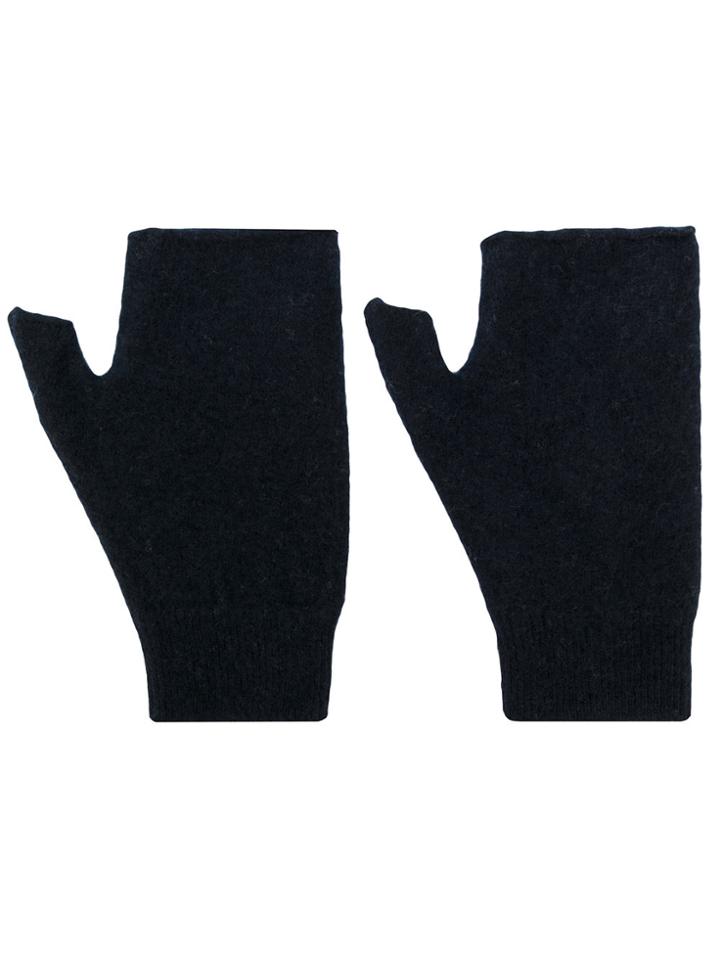 Roberto Collina Fingerless Mittens - Blue