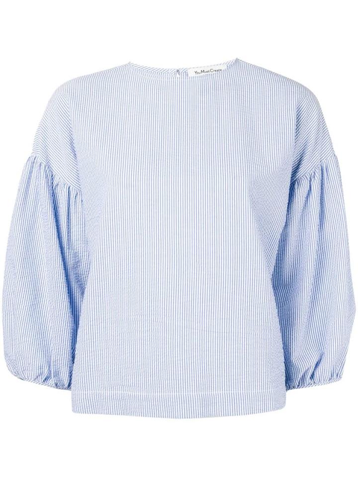 Ymc Striped Top - Blue