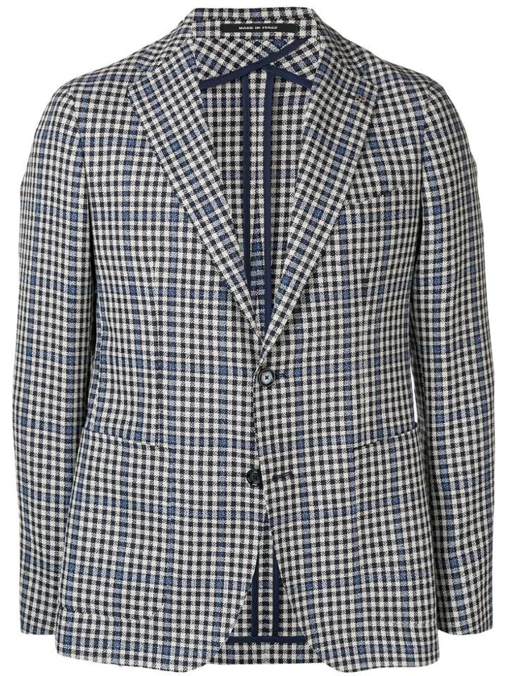 Tagliatore Plaid Jacket - Neutrals