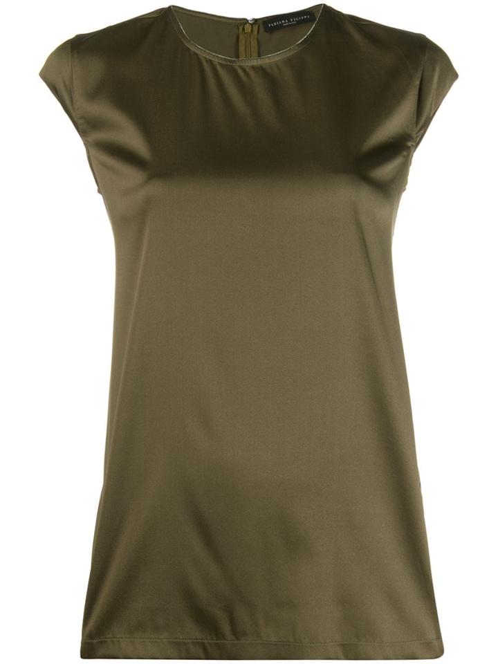 Fabiana Filippi Short-sleeved Shift Blouse - Green
