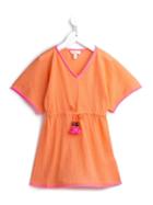 Heidi Klein Kids Tassel Detail Dress, Girl's, Size: 10 Yrs, Yellow/orange