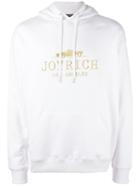 Joyrich Embroidered Logo Hoodie, Adult Unisex, Size: Medium, White, Cotton