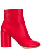 Mm6 Maison Margiela Block-heel Ankle Boots - Red
