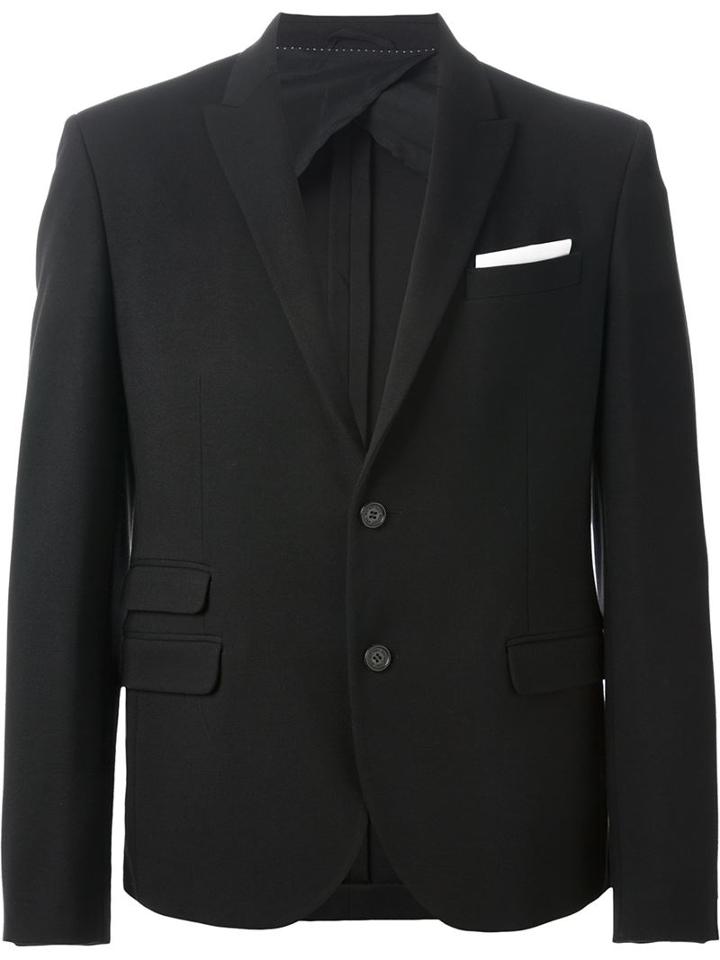 Neil Barrett Classic Slim Suit, Men's, Size: 54, Black, Polyamide/spandex/elastane/viscose