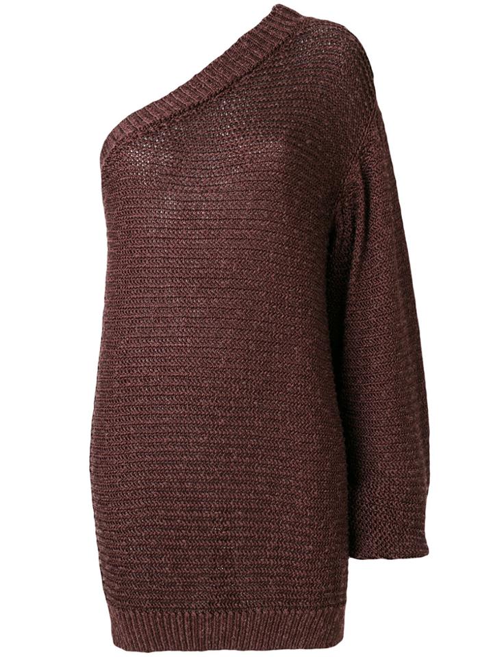 Stella Mccartney One Shoulder Sweater - Brown