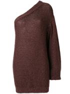 Stella Mccartney One Shoulder Sweater - Brown