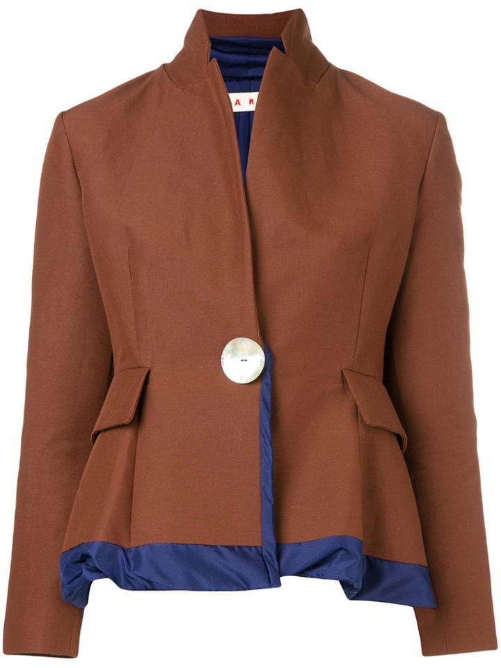 Marni Peplum Blazer - Brown