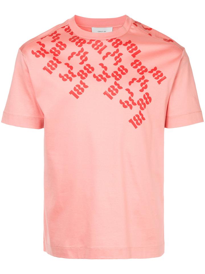 Cerruti 1881 Logo Print T-shirt - Pink & Purple
