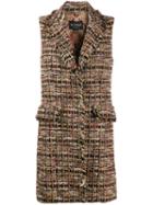 Etro Tweed Mid-length Gilet - Neutrals