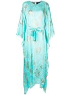 Taller Marmo Floral Print Kaftan Dress - Blue