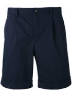 Éditions M.r - Pleated Shorts - Men - Cotton - 48, Blue, Cotton