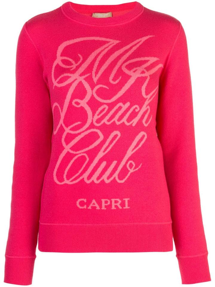 Michael Kors Collection Intarsia-knit Jumper - Pink