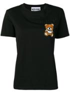 Moschino Bear Embroidered T-shirt - Black