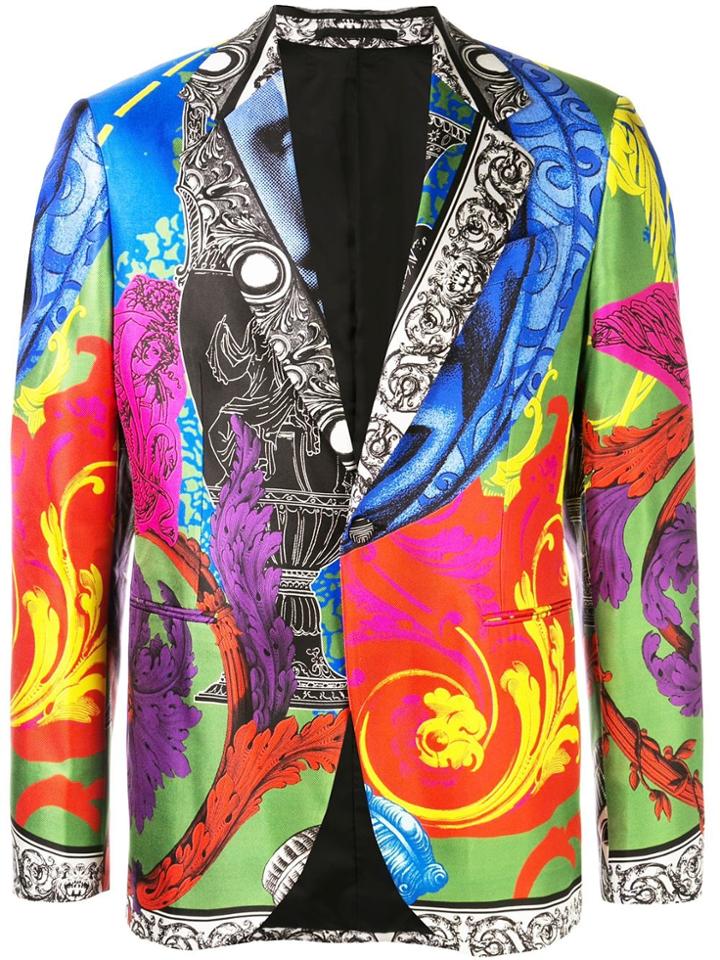 Versace Magna Grecia Print Blazer - Multicolour