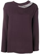 Fabiana Filippi Layered Long Sleeved Blouse - Pink & Purple