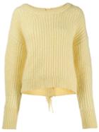 Kenzo Scoop Neck Knitted Jumper - Yellow