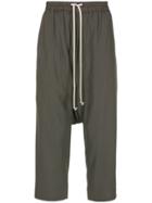 Rick Owens Dropped Crotch Cropped Trousers - Grey