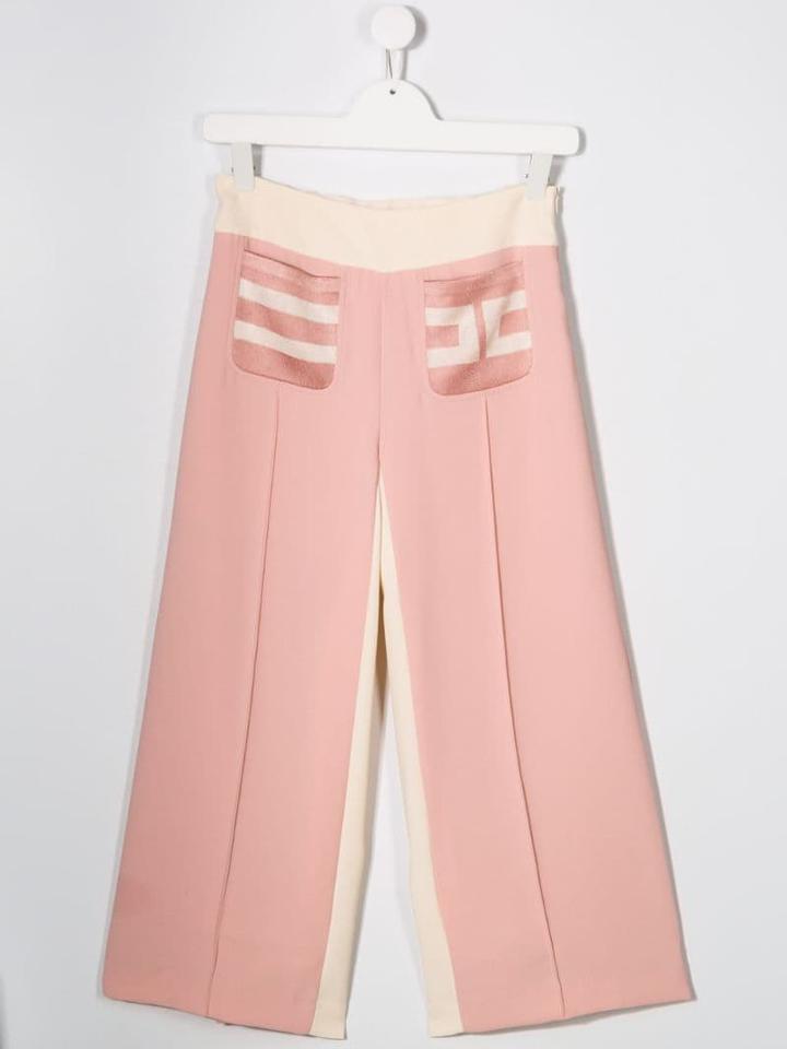 Elisabetta Franchi La Mia Bambina Teen Flared Trousers - Pink