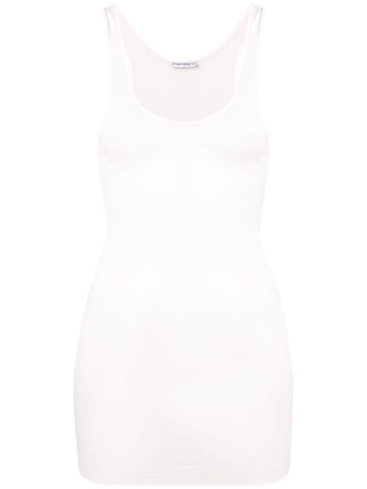 Fine Edge Classic Slim-fit Tank Top - White