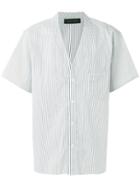 Christian Pellizzari Striped Baseball Shirt - White