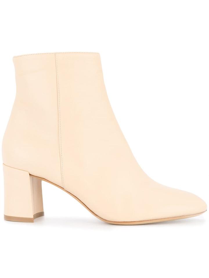Mansur Gavriel Zipped Ankle Boots - Neutrals