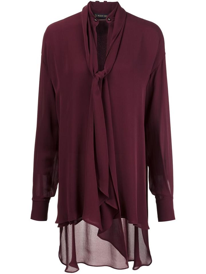 Plein Sud Neck Tie Blouse