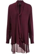 Plein Sud Neck Tie Blouse