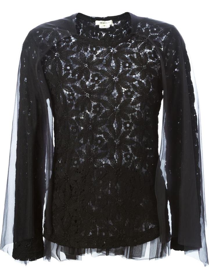 Comme Des Garçons Floral Crochet Veil Sweater