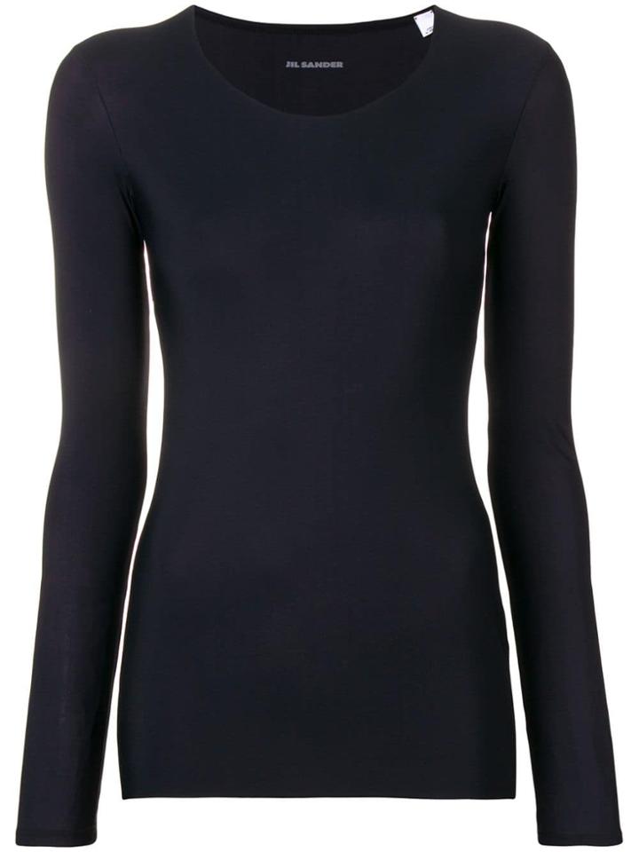 Jil Sander Round Neck Jersey - Black