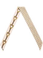 Gucci Neck Bow With Stirrups Print - Neutrals