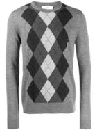 Pringle Of Scotland Argyle Fine Knit Sweater - Grey
