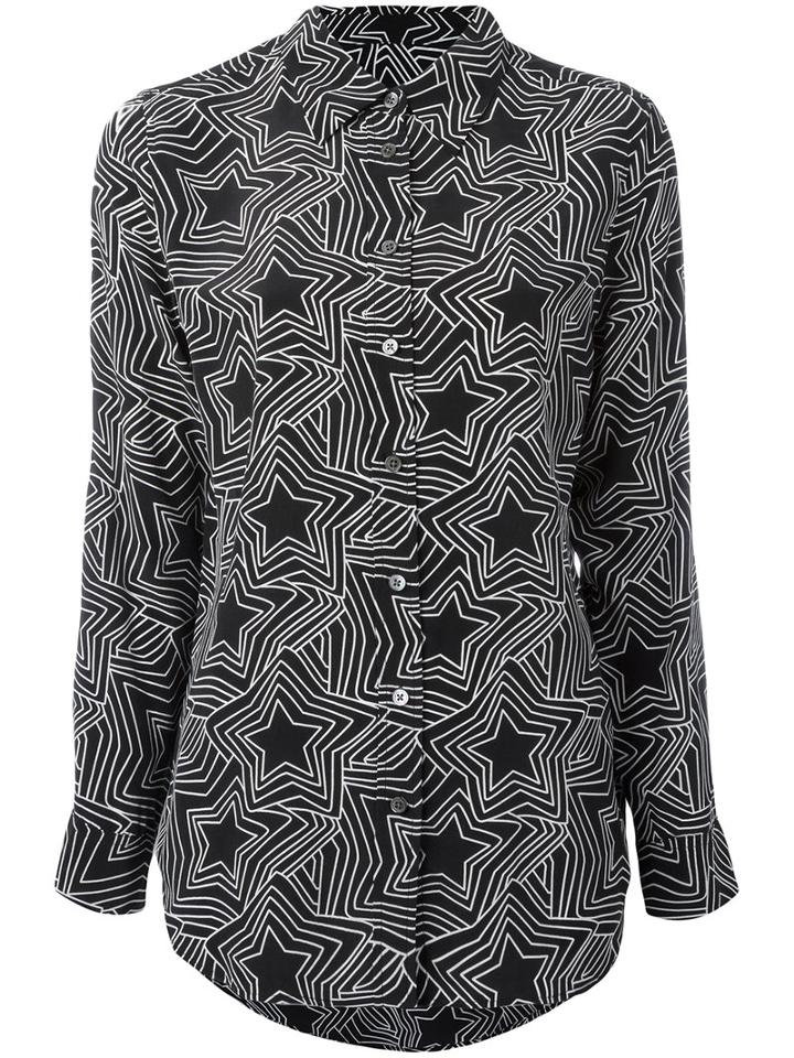 Equipment - Star Print Shirt - Women - Silk - Xs, Women's, Black, Silk