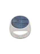Tom Wood Stone Signet Ring - Silver
