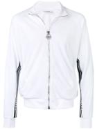 Gcds Contrast Band Zip-up Jacket - White