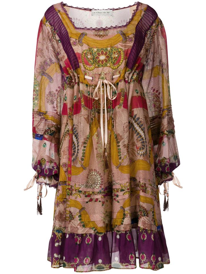 Etro Flared Printed Dress - Multicolour