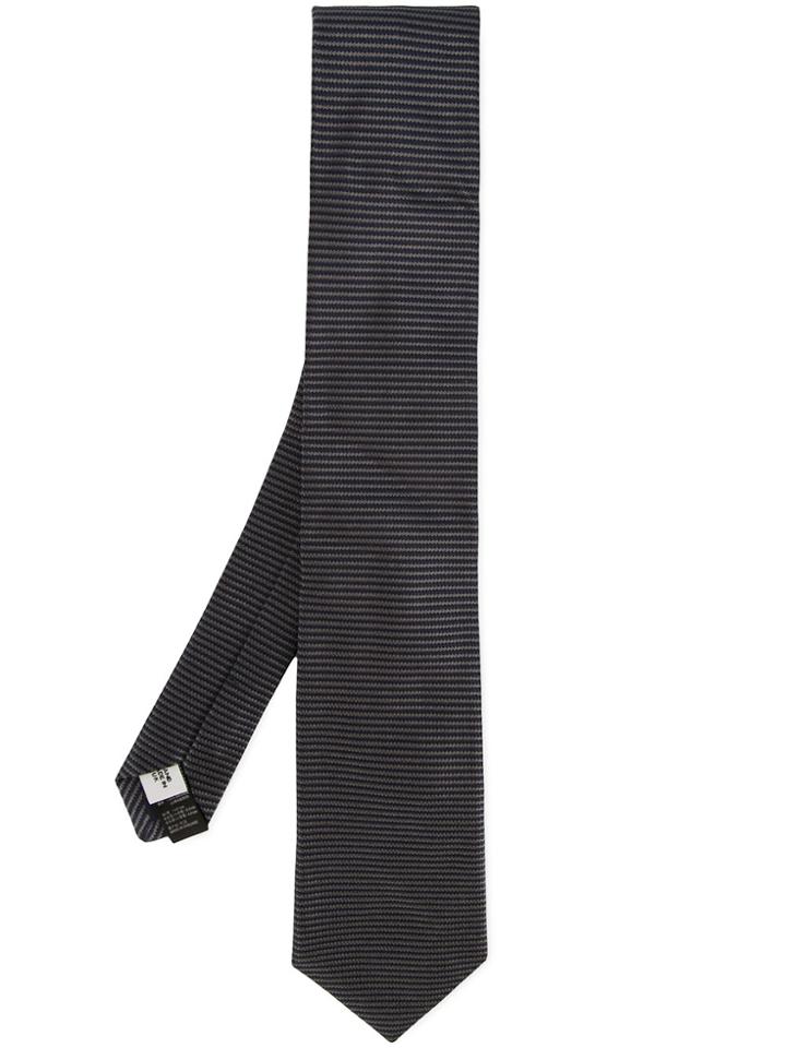 Gieves & Hawkes Textured Silk Tie - Blue
