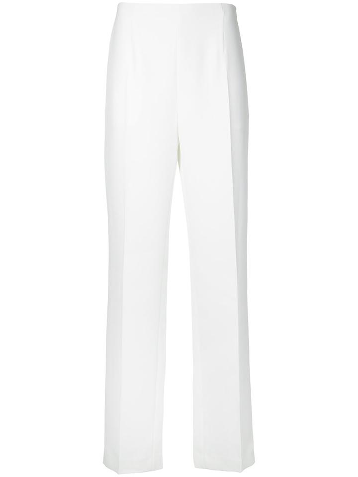 Paule Ka - Straight Leg Woven Trousers - Women - Polyester - 44, Women's, White, Polyester