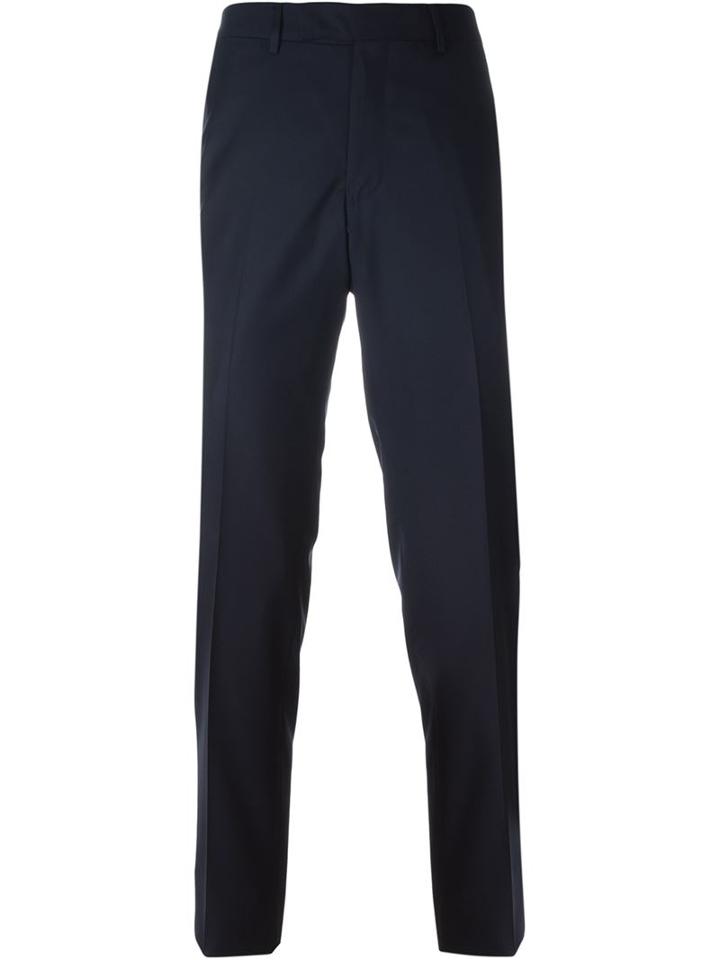 Fashion Clinic Tailored Trousers, Men's, Size: 58, Blue, Silk/viscose/wool