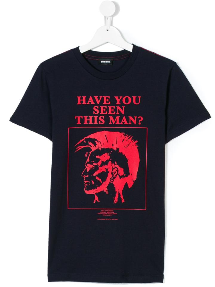 Diesel Kids Printed T-shirt - Blue
