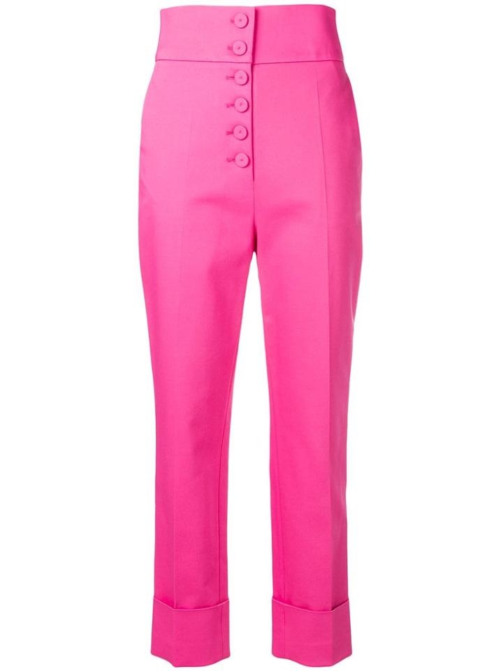 Sara Battaglia High-waisted Trousers - Pink