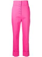 Sara Battaglia High-waisted Trousers - Pink
