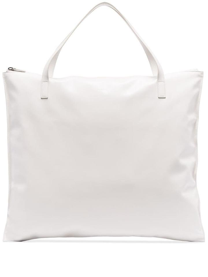 Jil Sander Medium Square Tote - White