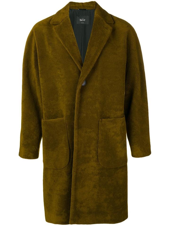 Hevo Conversano Single-breasted Coat - Brown