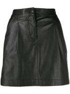 Patrizia Pepe Faux-leather Mini Skirt - Black
