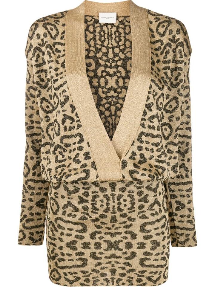 Giuseppe Di Morabito Drop Waist Knit Dress - Gold
